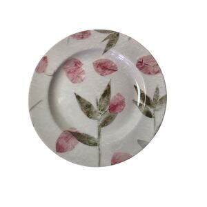 Set of 4- 222 FIFTH Paper Rose Petals Soft Discontinued 10.75" Dinner Plates